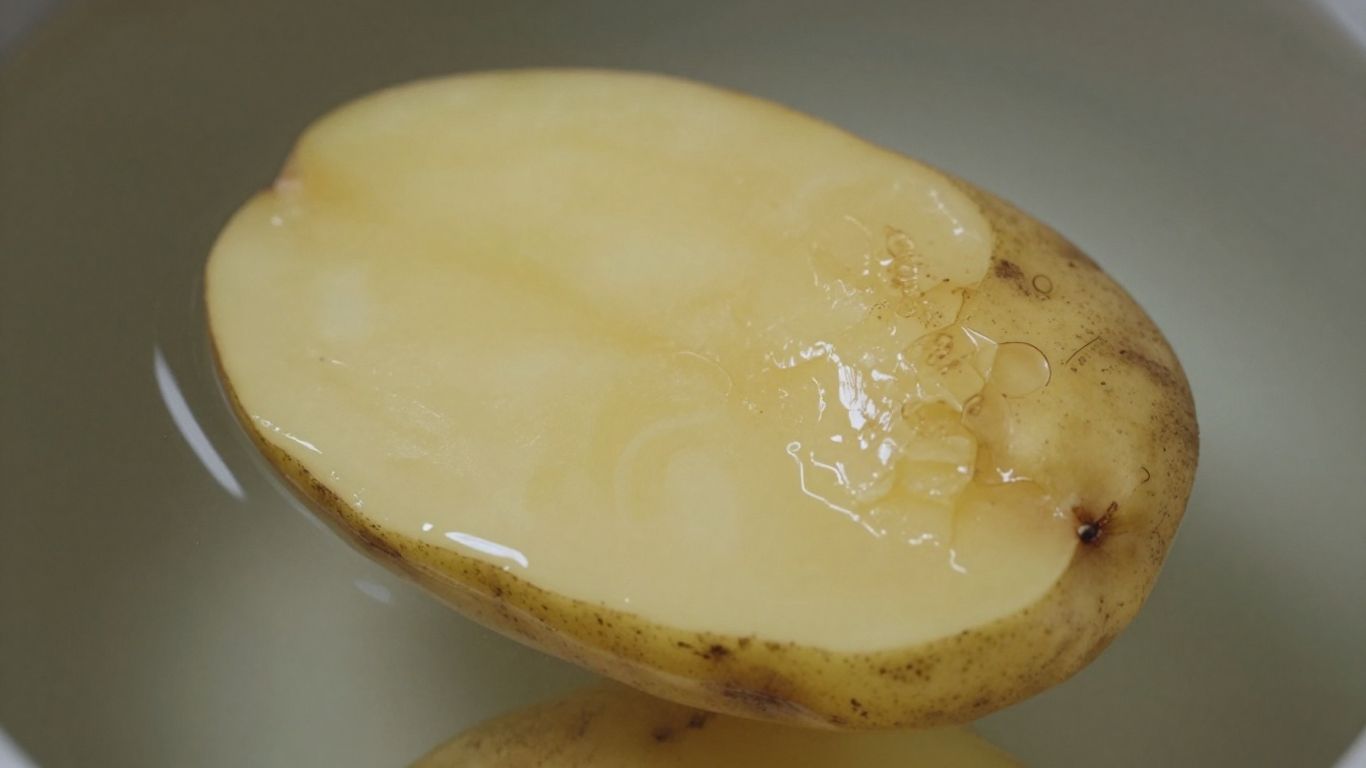 Aardappel in water, osmose effect zichtbaar