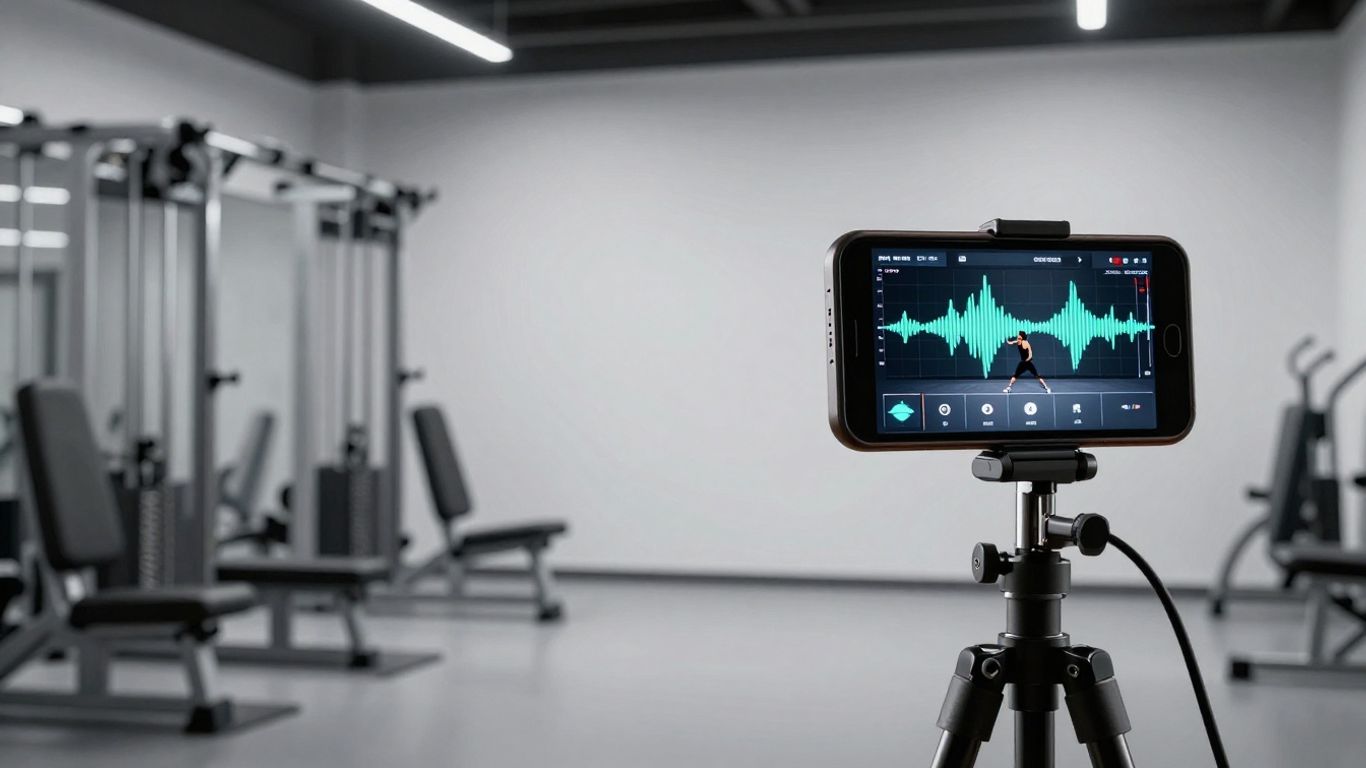 Gym setting with visual music pacing