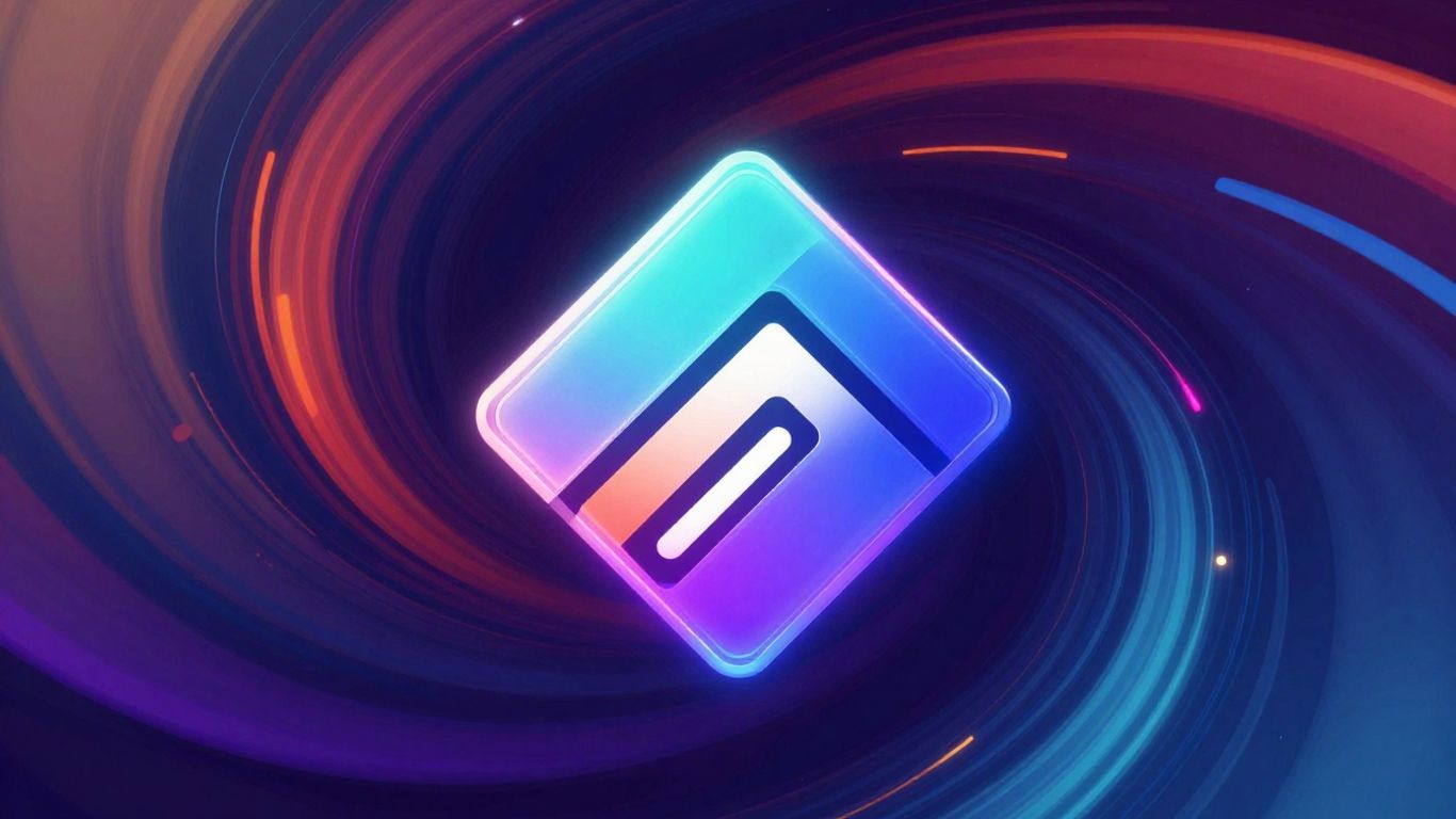 Abstract AI-generated logo design with vibrant colors.