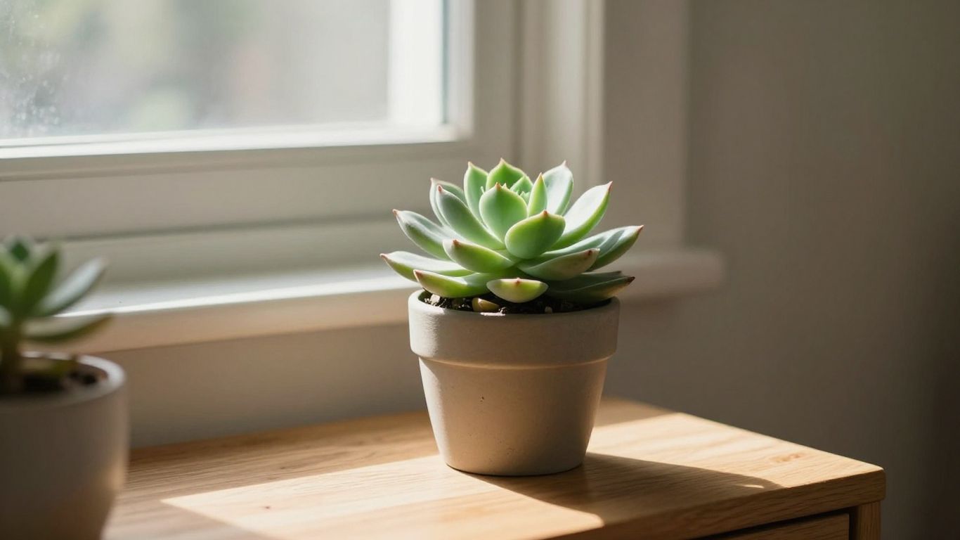 A healthy plant creates a tranquil study atmosphere
