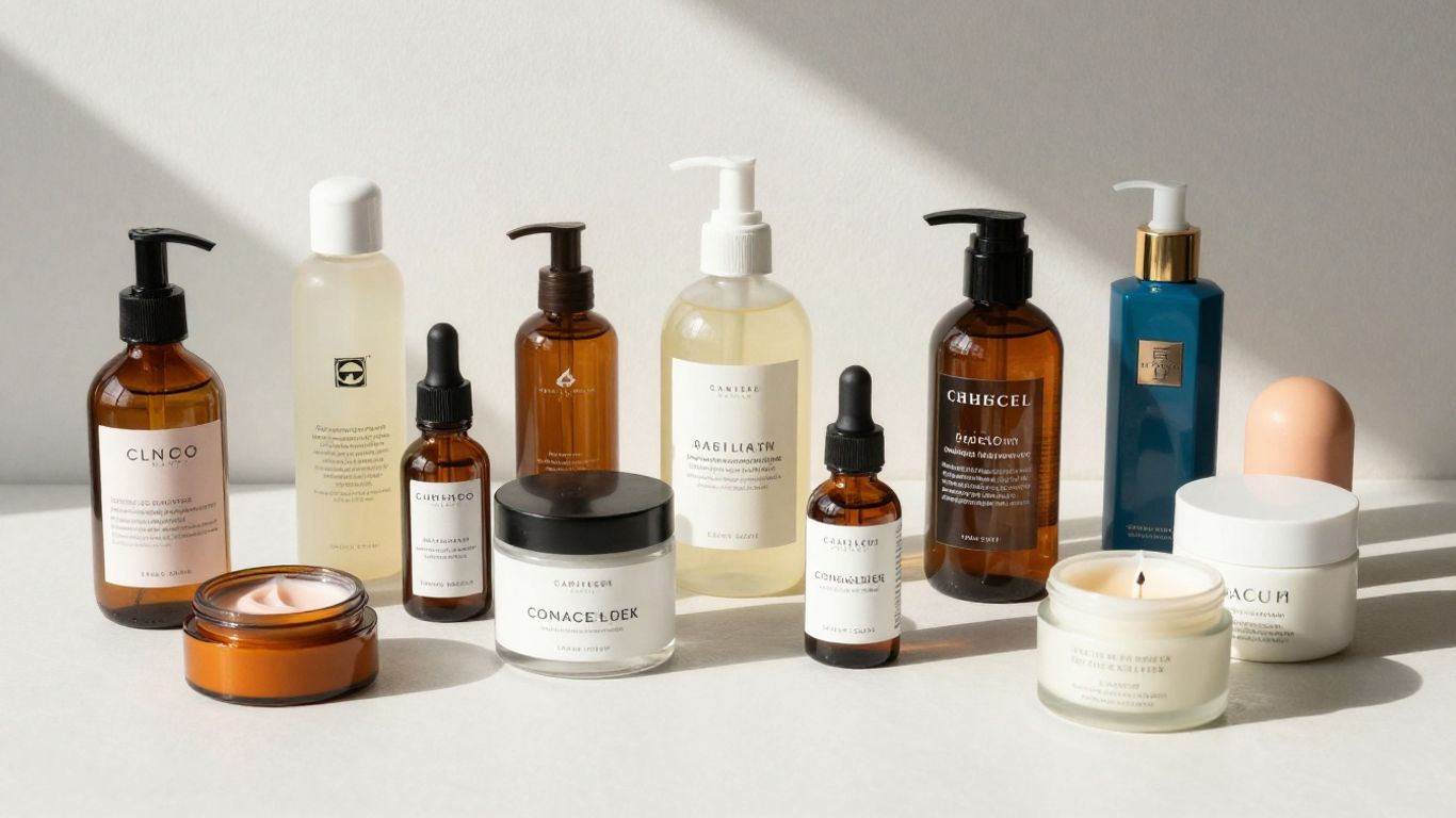 Diverse boutique products arranged attractively.