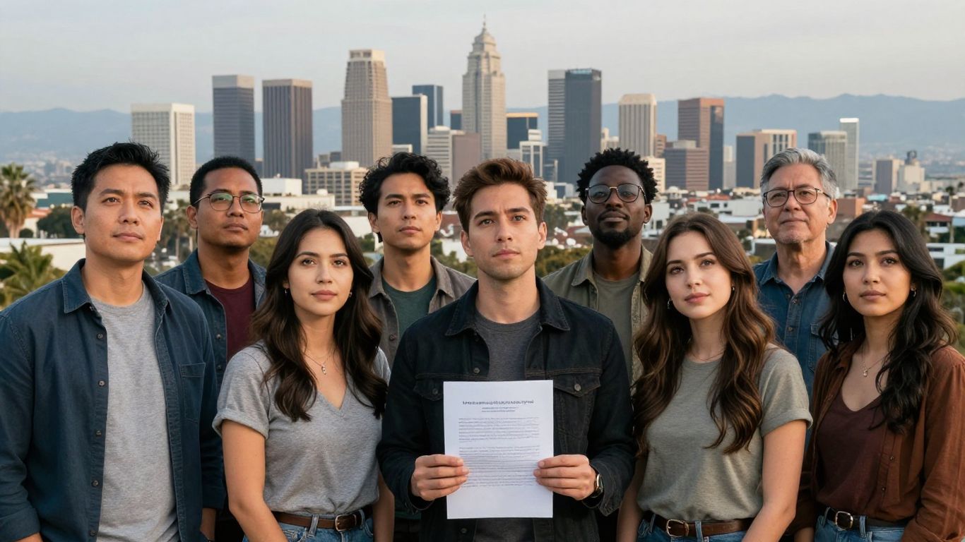 People applying for DACA renewal in Los Angeles.