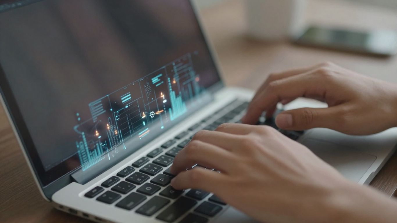 Personne utilisant Notion AI sur un ordinateur portable.