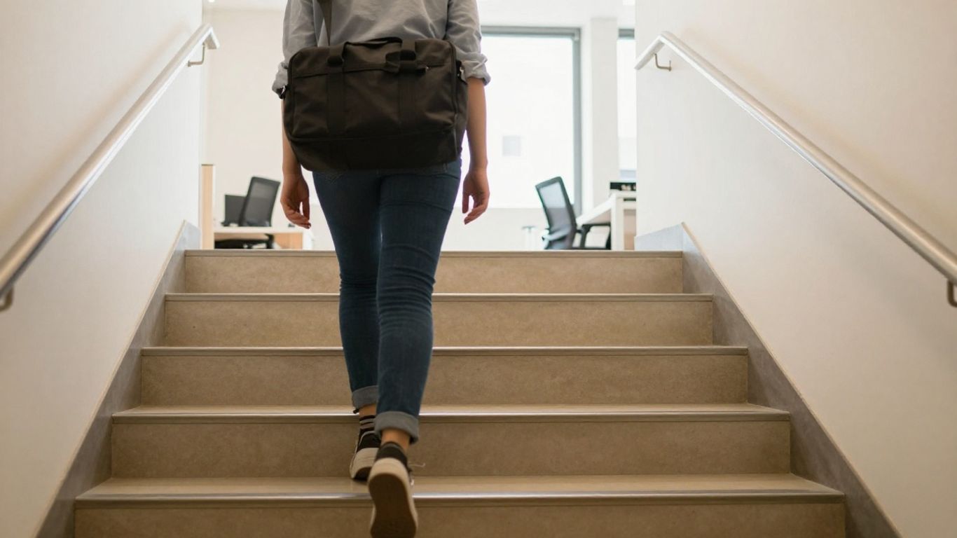 Everyday movement around a modern office