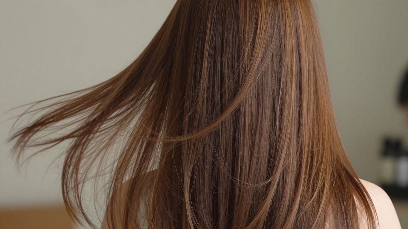Woman with long, healthy, and voluminous hair.