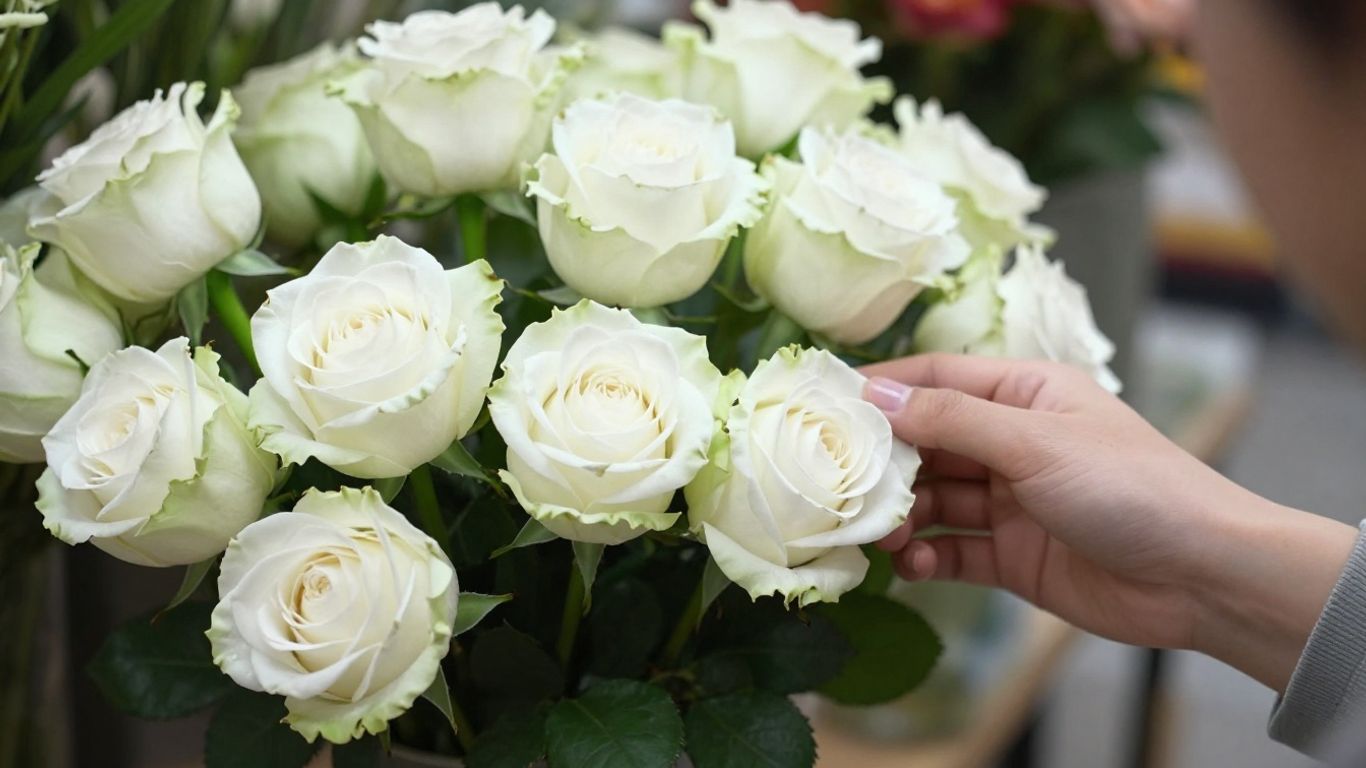 A close-up of a fresh bouquet