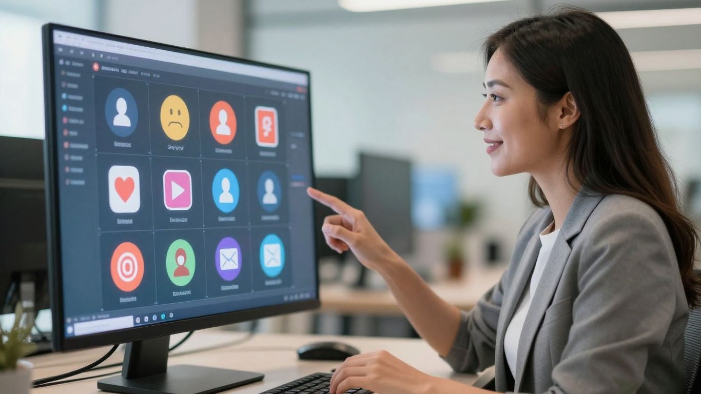 Community manager interagissant avec des prospects sur LinkedIn.