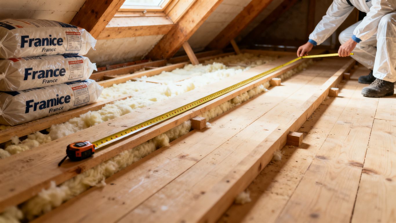 Mesure des combles avant soufflage isolant