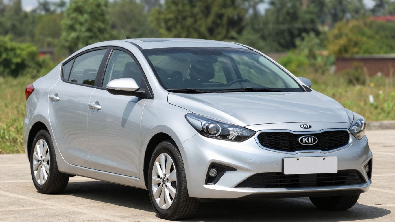 Silver Kia Cerato parked outdoors