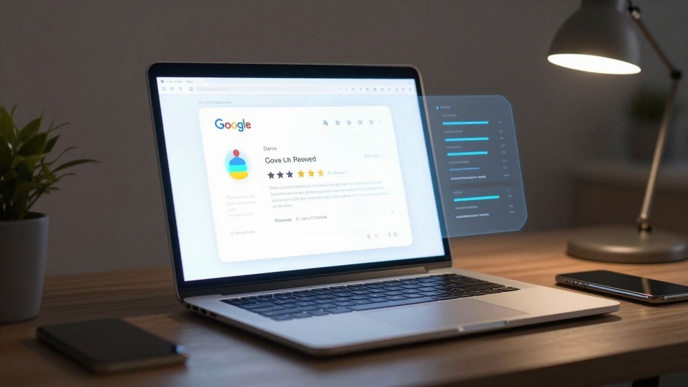 AI automating Google reviews for business reputation.