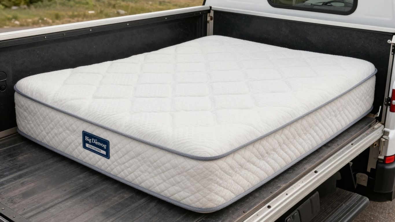 Bigdawg Mattress on a truck sleeper cab bed.