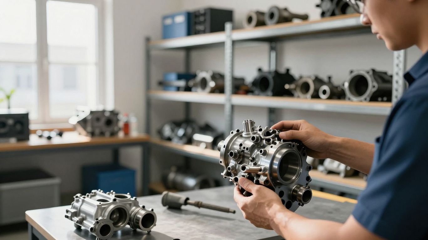 BMW car parts in a Hobart wrecking yard.