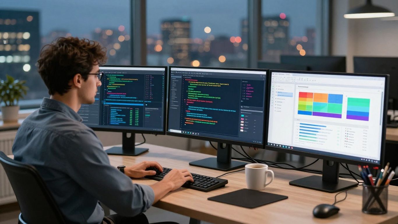 DevOps engineer monitoring distributed systems