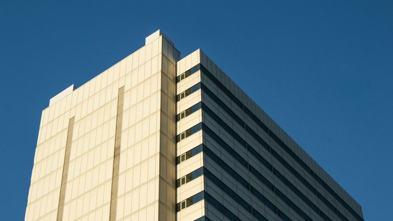 a low angle view of a building