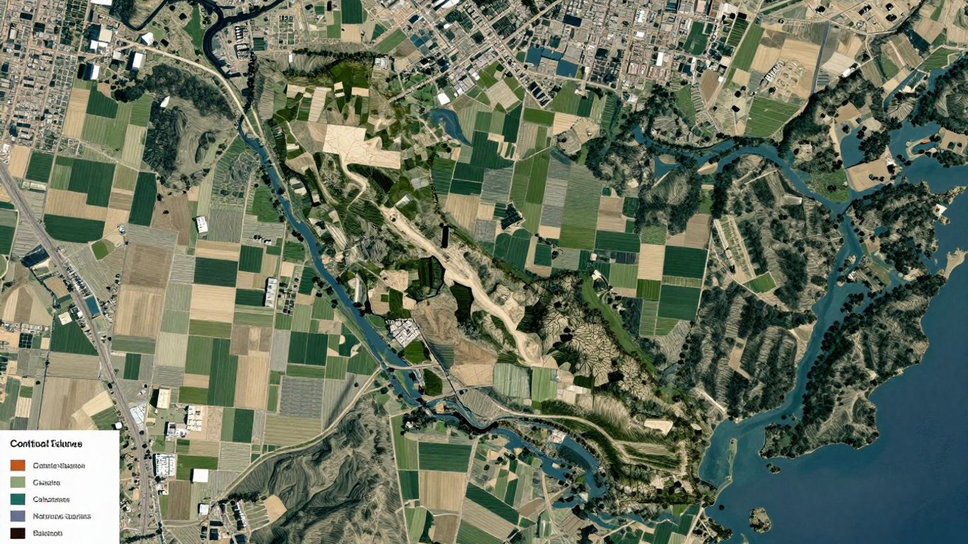 High-resolution orthomosaic map of California