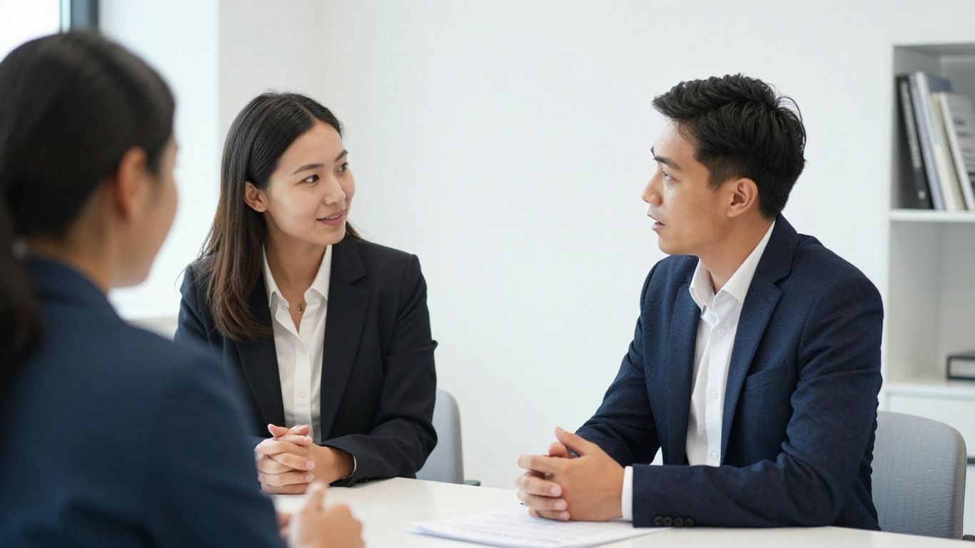 Bewerber und Personalberater im persönlichen Gespräch
