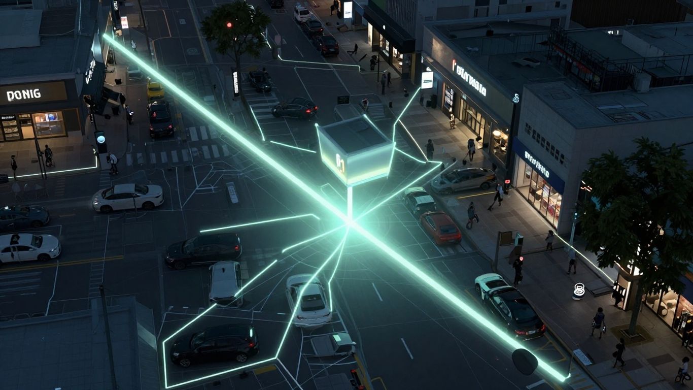 Geofencing retail stores with digital advertising pulses.