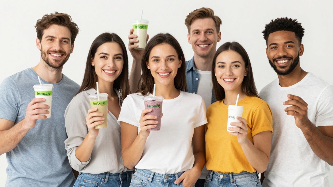 People enjoying Herbalife products in India.