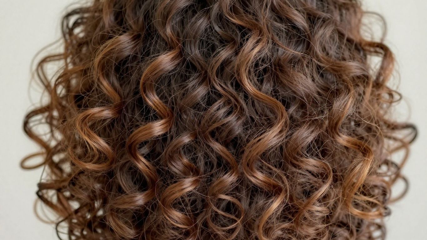 Woman with beautiful, voluminous curly hair