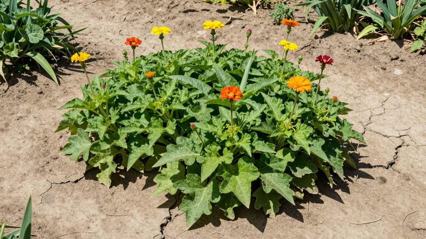 Trockenheitsresistente Pflanzen in einem sonnigen Garten
