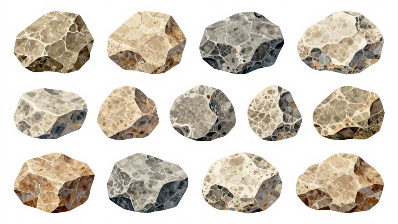 Natural stone textures and patterns sketch