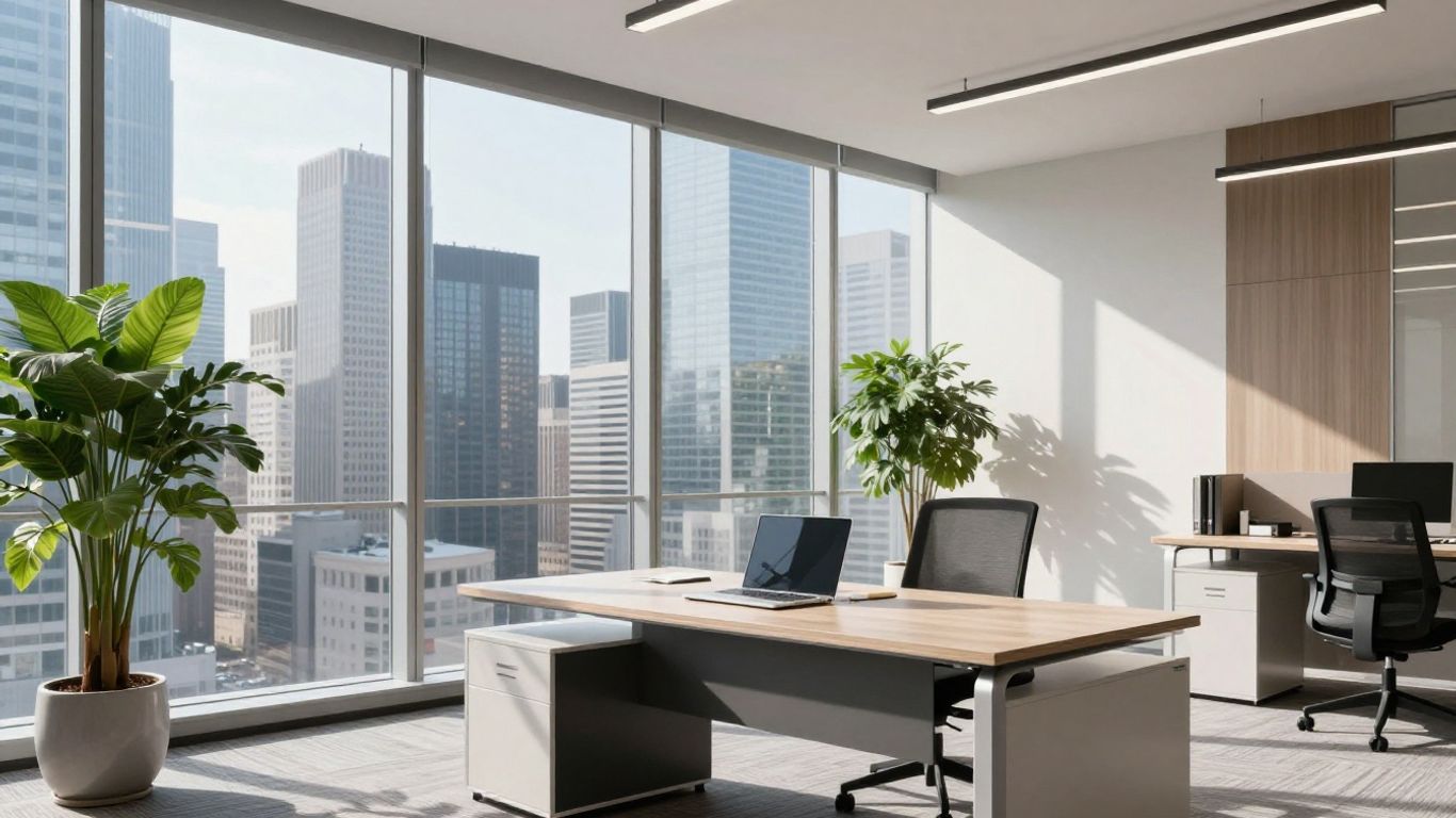 AccuLynx Chicago office with city view