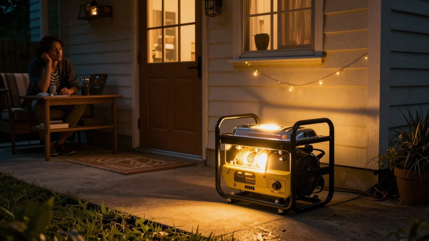 Generator powering a home during an outage