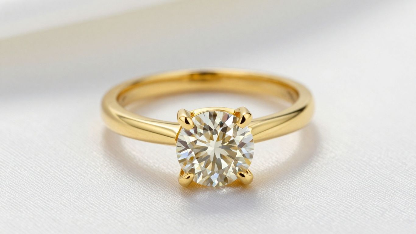 Classic gold solitaire rings