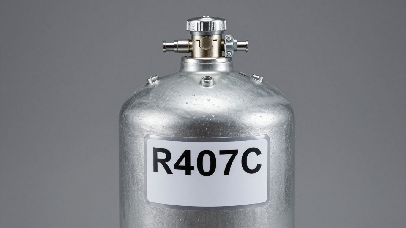 Cylinder of R407c refrigerant and its alternatives.