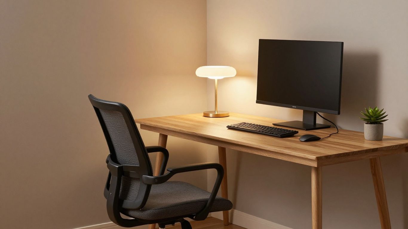 Home office desk environment