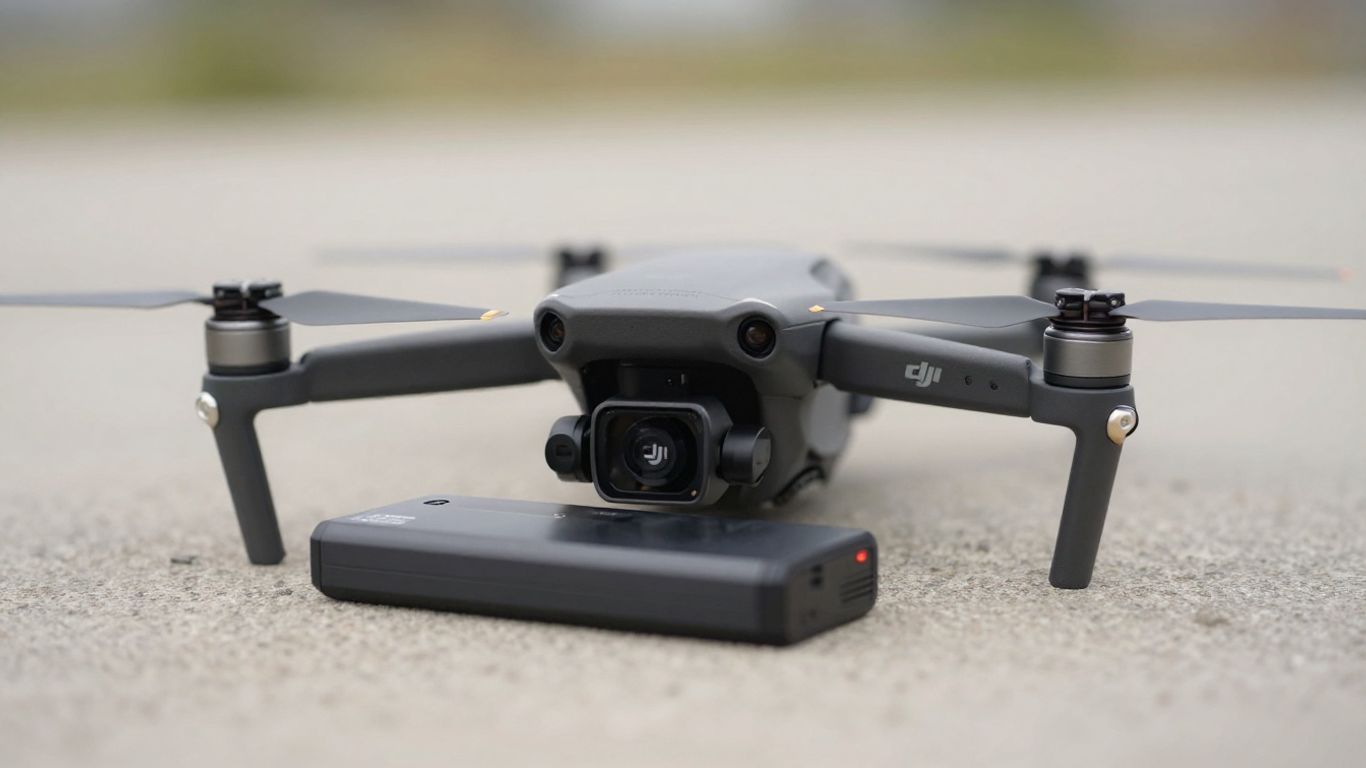 DJI Mini 4K drone and spare battery pack.