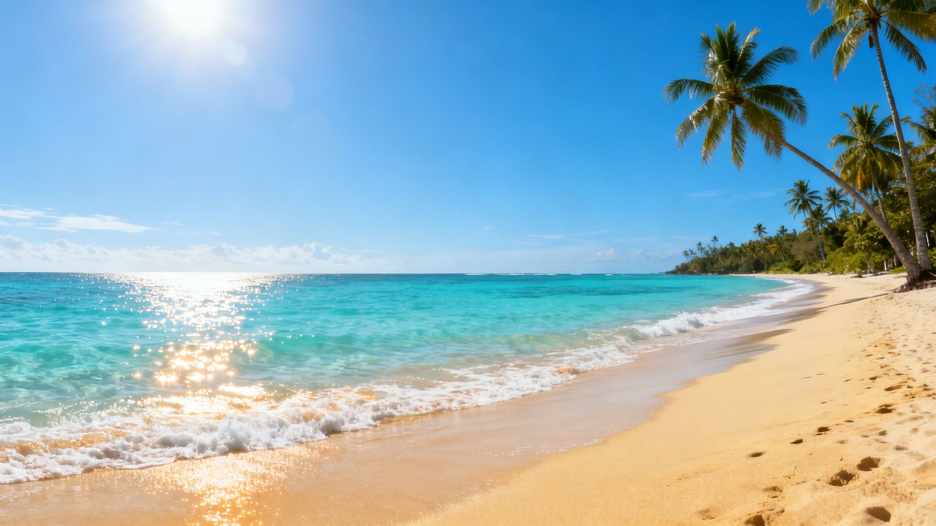 Crystal clear turquoise water on a sunny Los Cabos beach.