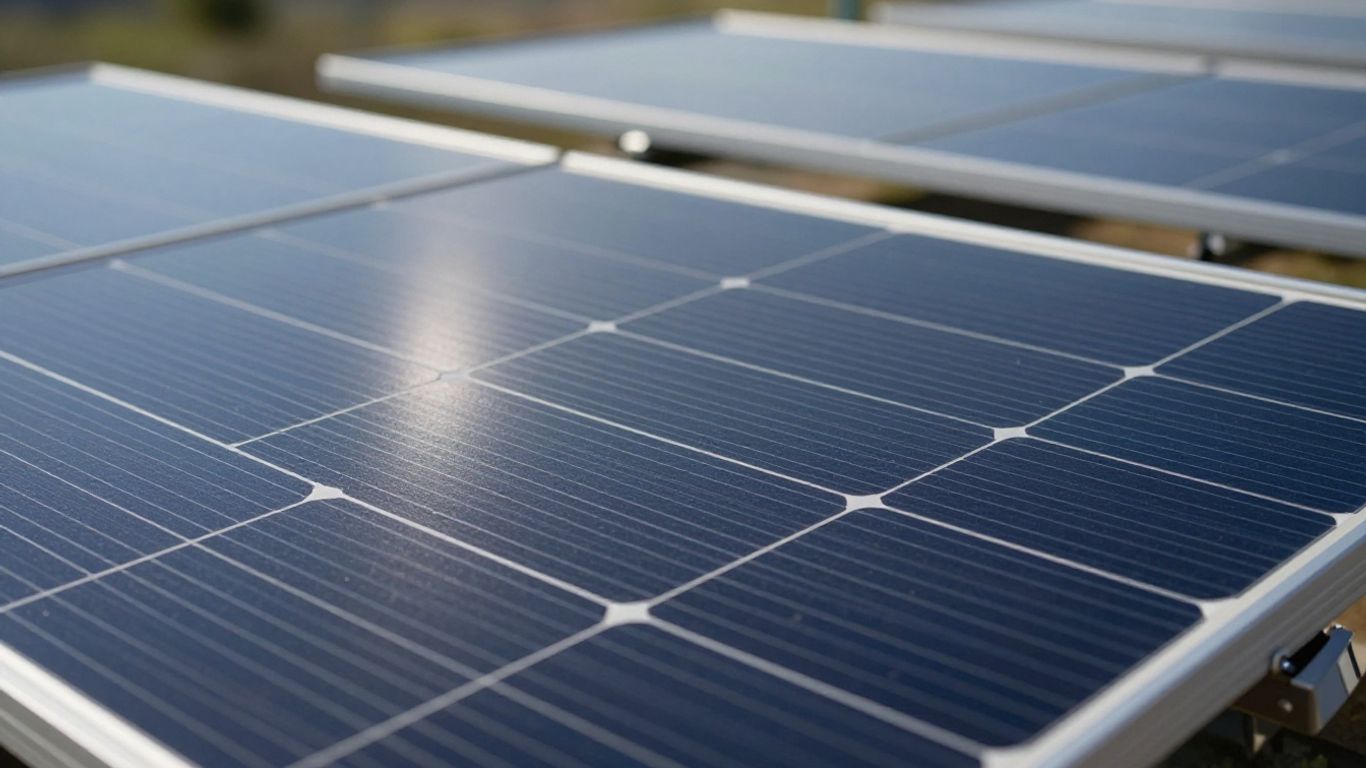 Panneau solaire Longi Solar sous la lumière naturelle.
