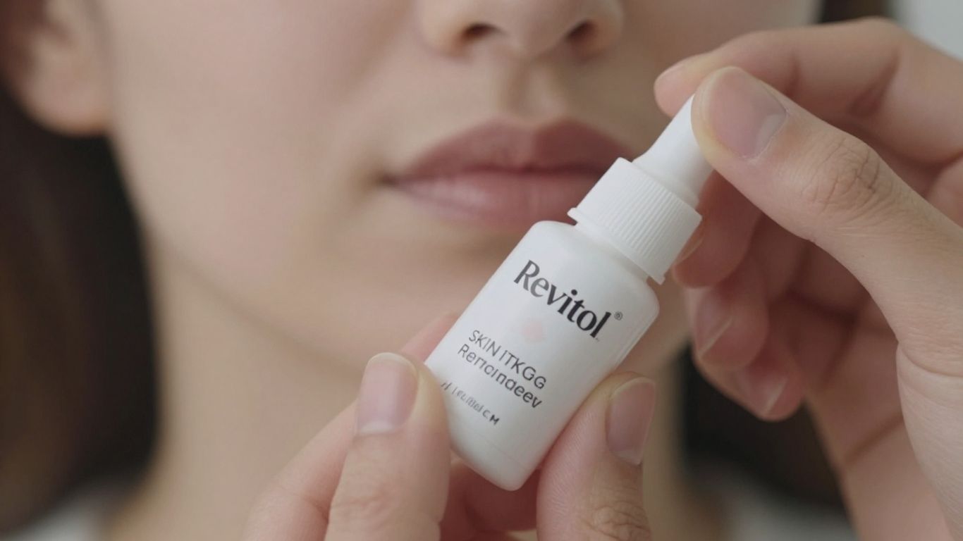 Revitol Skin Tag Remover bottle held in hand.