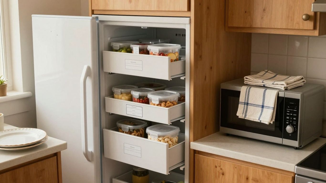 Organised freezer meals in a Cambridge home