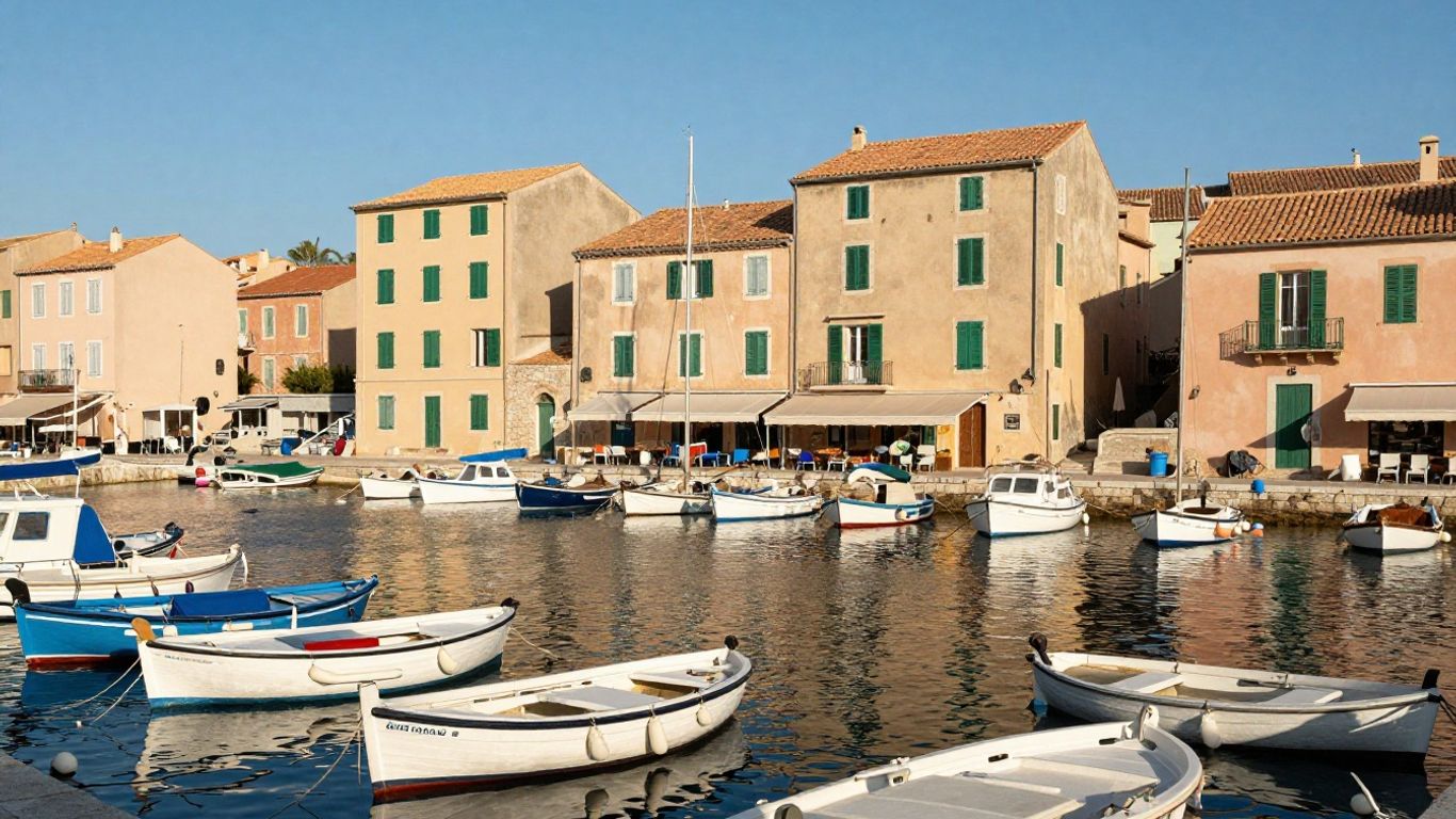 Old port boats beneath Bastia’s colorful buildings