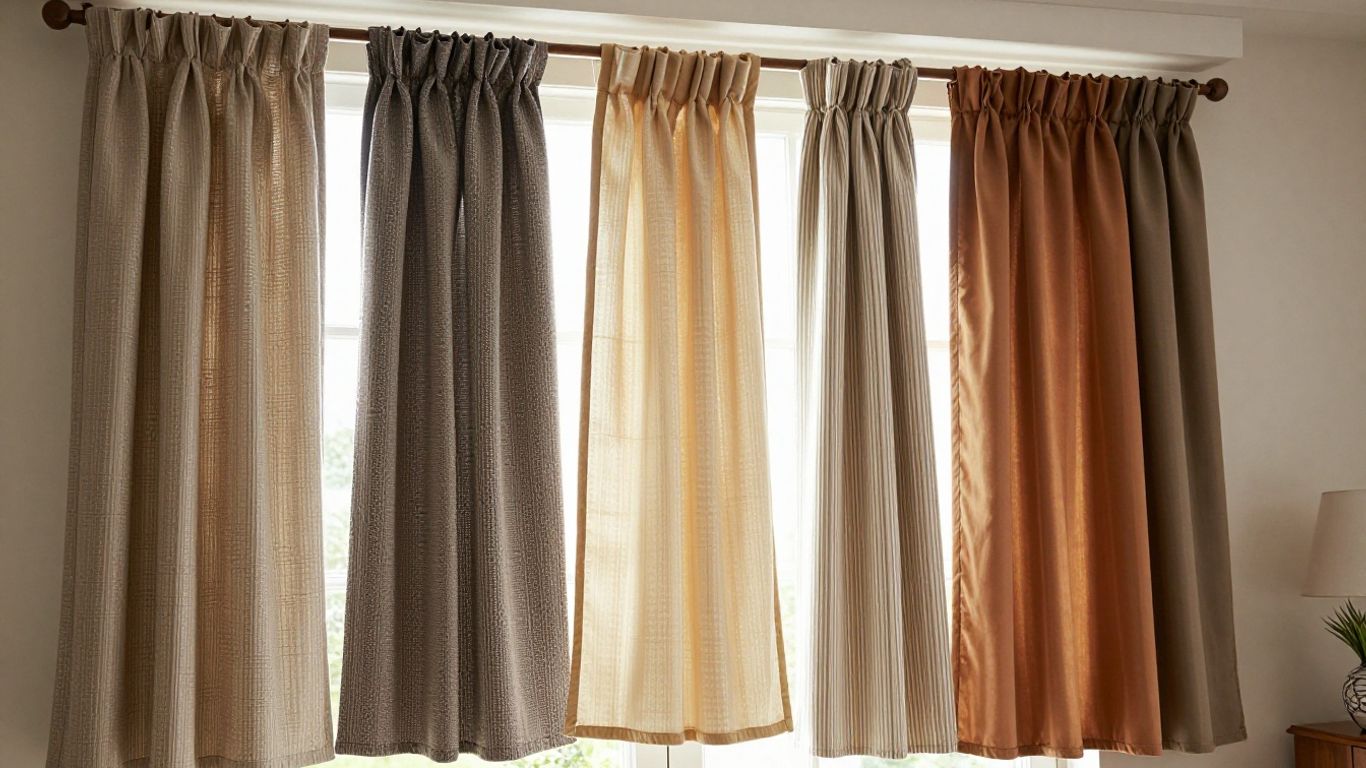 Various styles of window valances above windows.