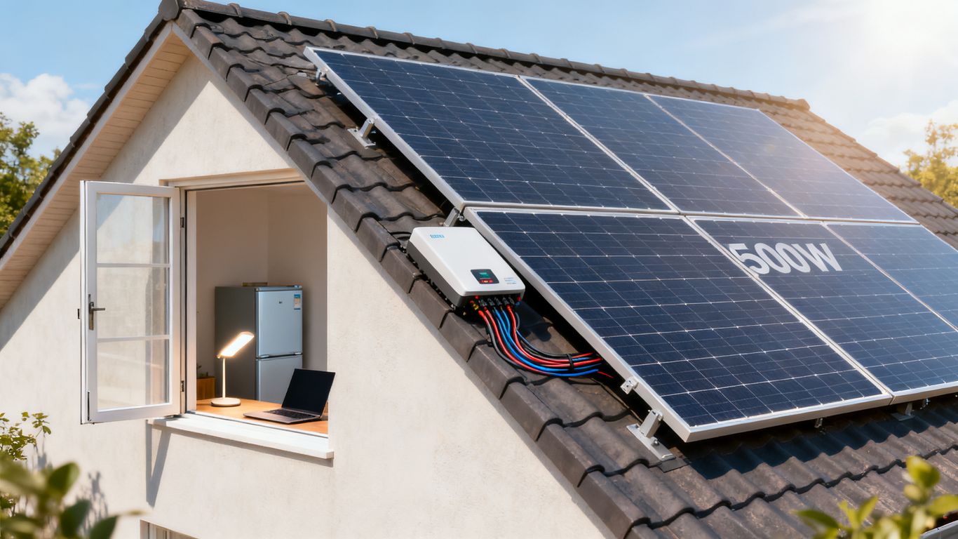 Panneau solaire produisant de l’électricité sur une toiture