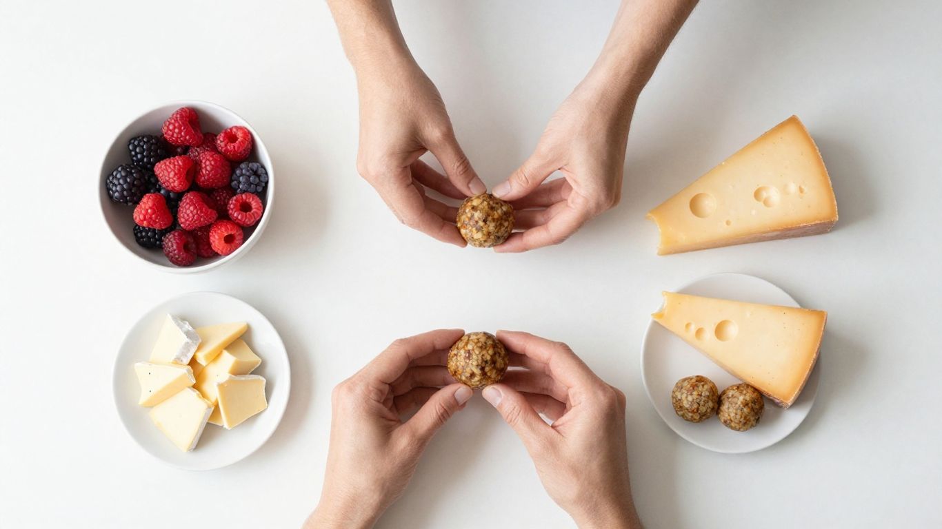 Parent preparing healthy homemade snacks