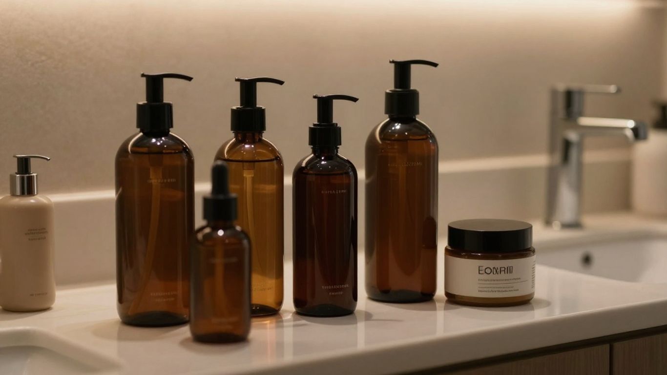 A variety of intimate wellness products on a table