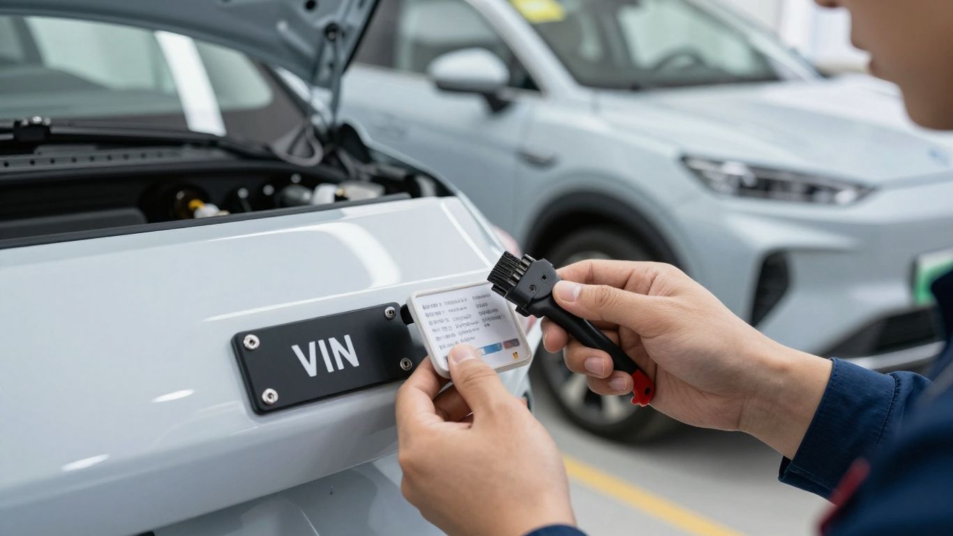 BYD vehicle identification and parts inspection