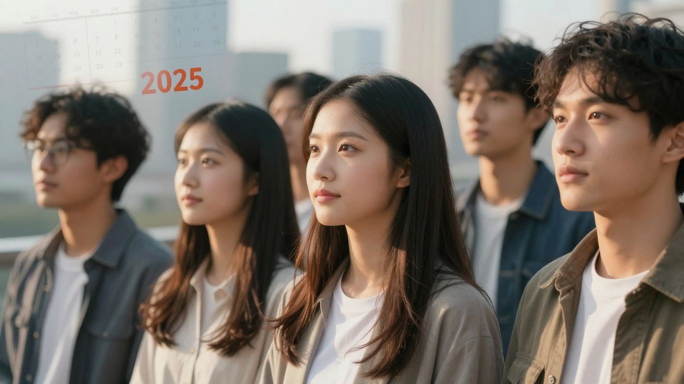 Hopeful young adults and a 2025 calendar for DACA renewal.