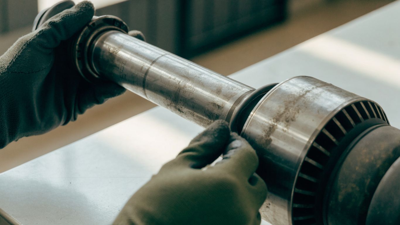 Used Audi axle shaft and CV joint inspection