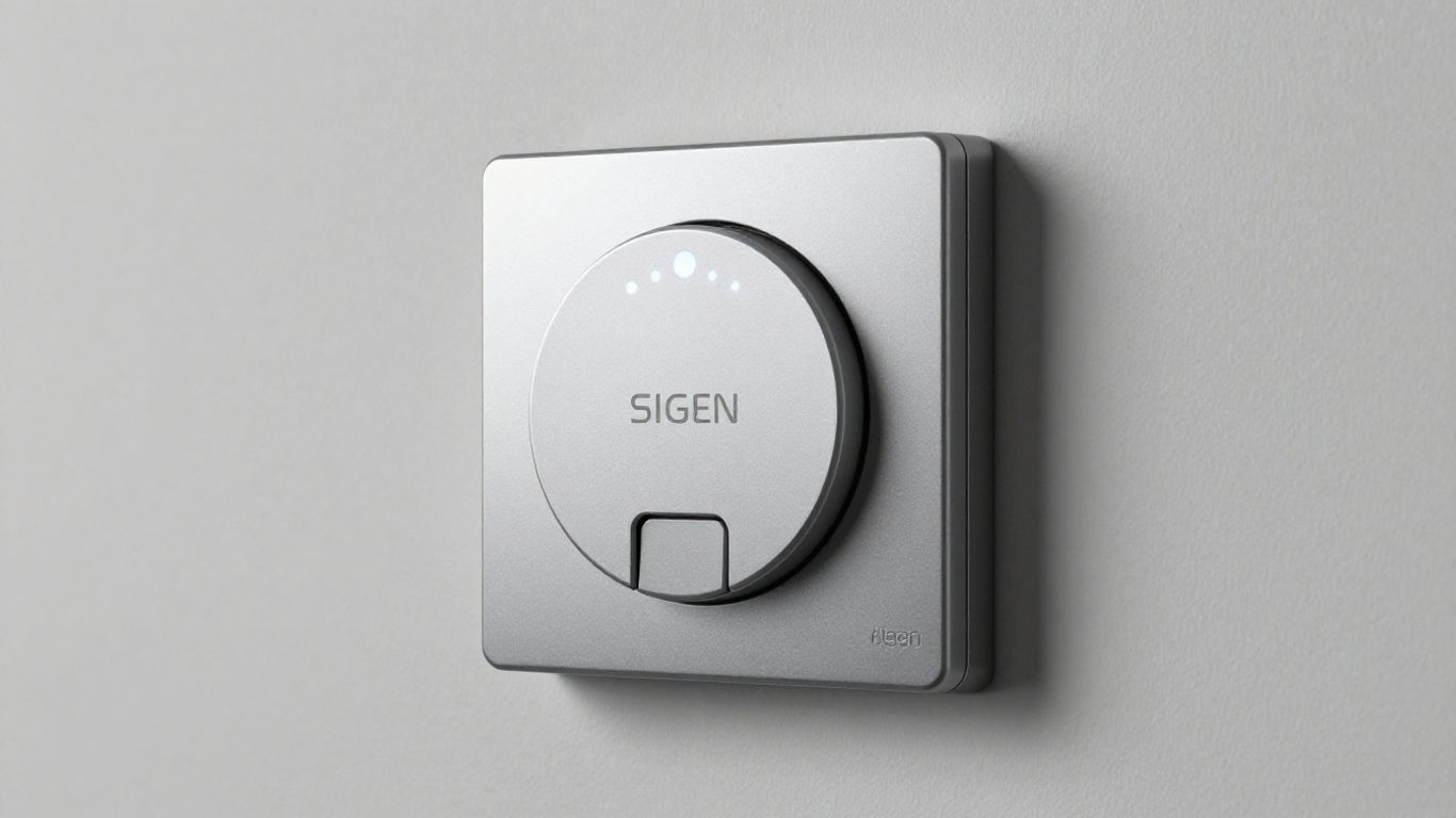 Sigen backup switch mounted on a wall.
