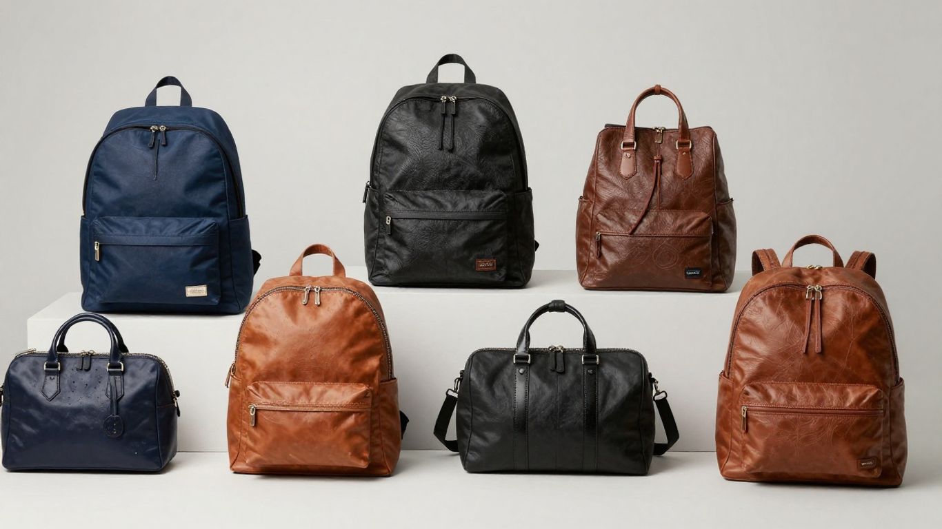 Stylish and practical backpack purses on a neutral background.