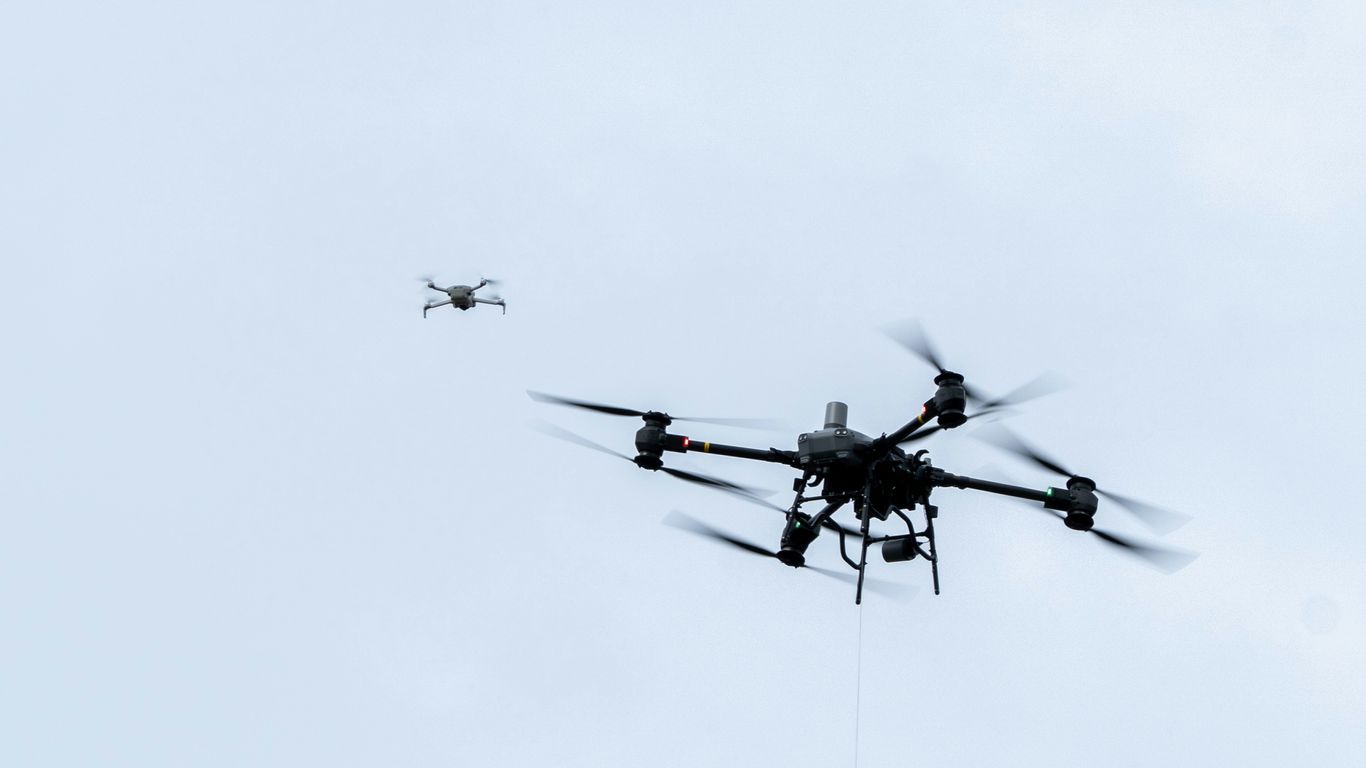 Intelligent drone swarm technology in action