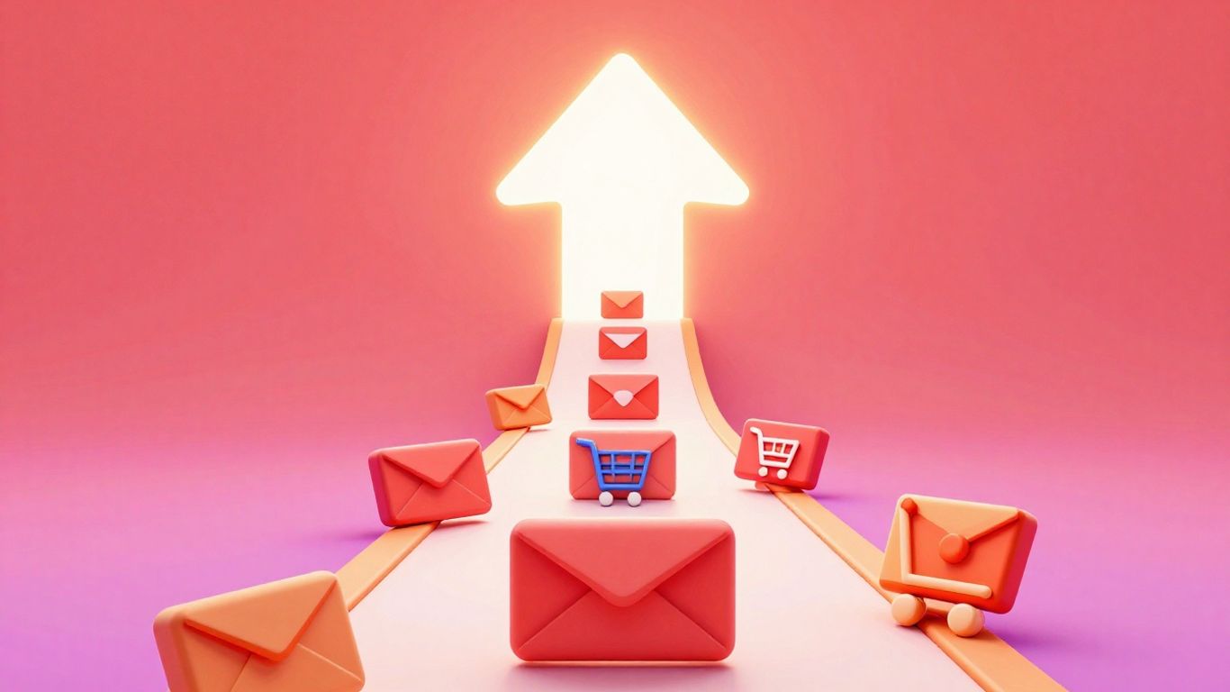 Affiliate marketing funnel growth illustration