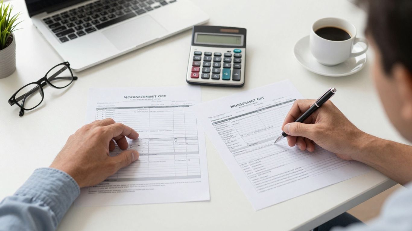 Reverse mortgage cost comparison at kitchen table