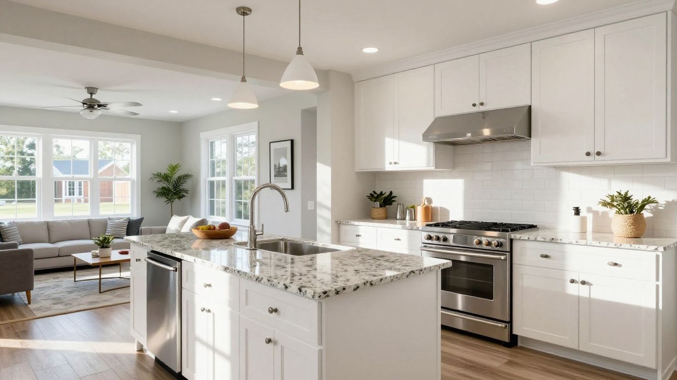 Remodeled kitchen in a Berkeley Lake, Georgia home.