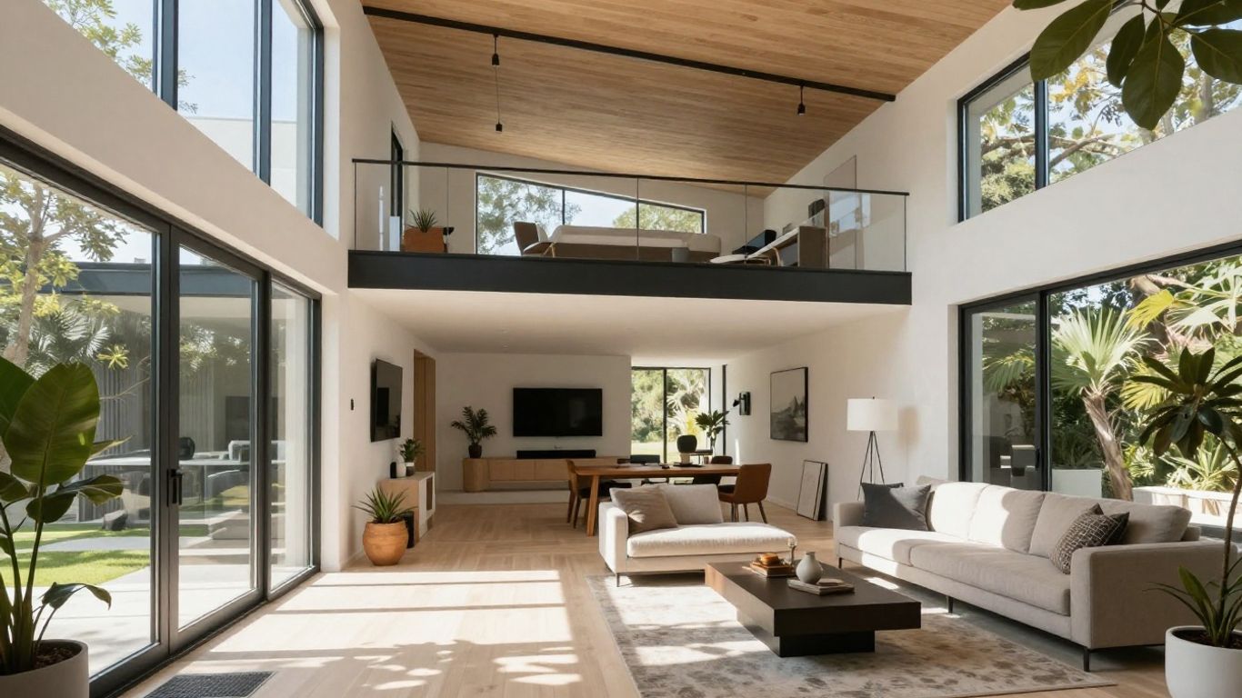 Home bump out addition with large windows and natural light.